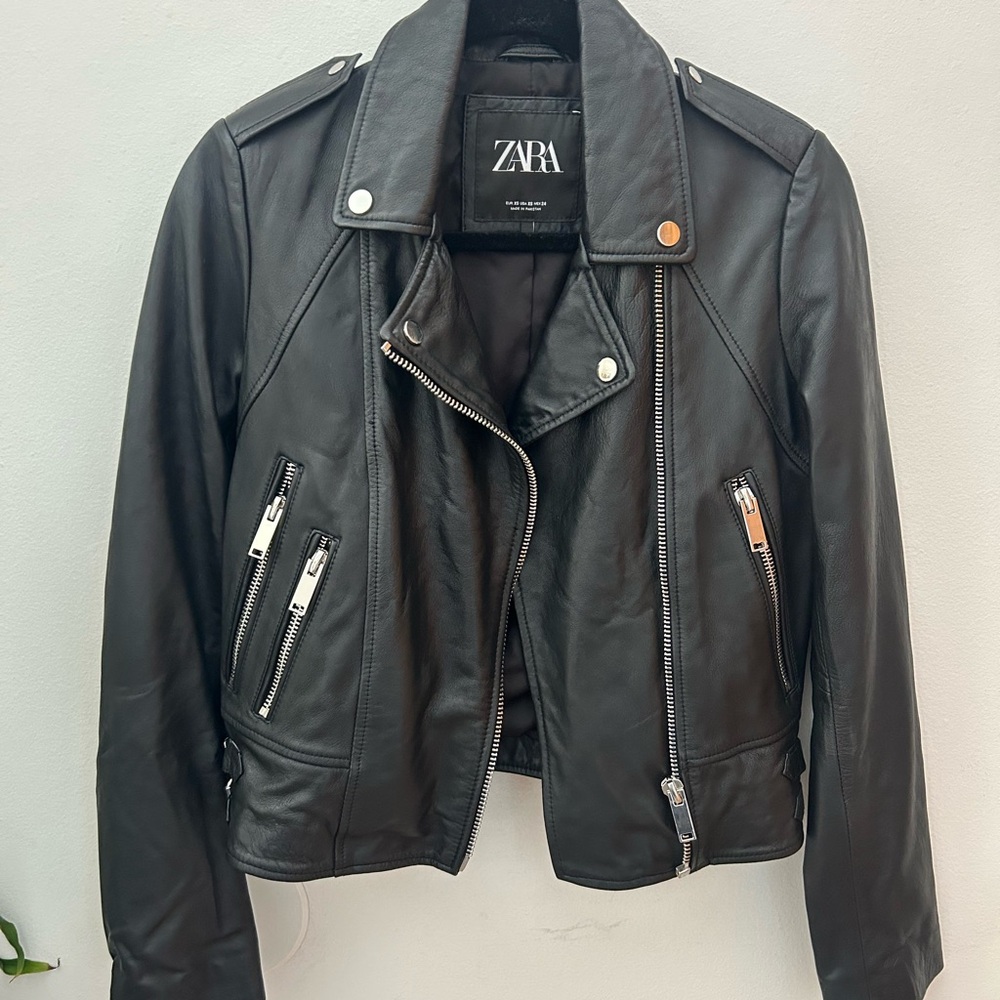 Women's Zara Black Leather Jacket